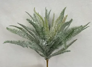 16" Snowy Boston Fern Spray