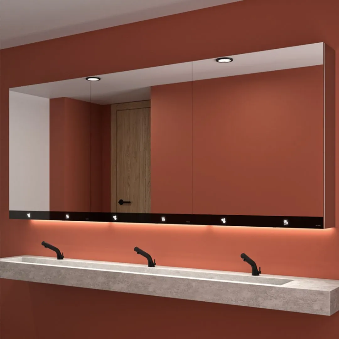 3-in-1 Cabinet with Mirror, Auto Soap and Paper Towel Dispenser 510210 (800mm Wide)