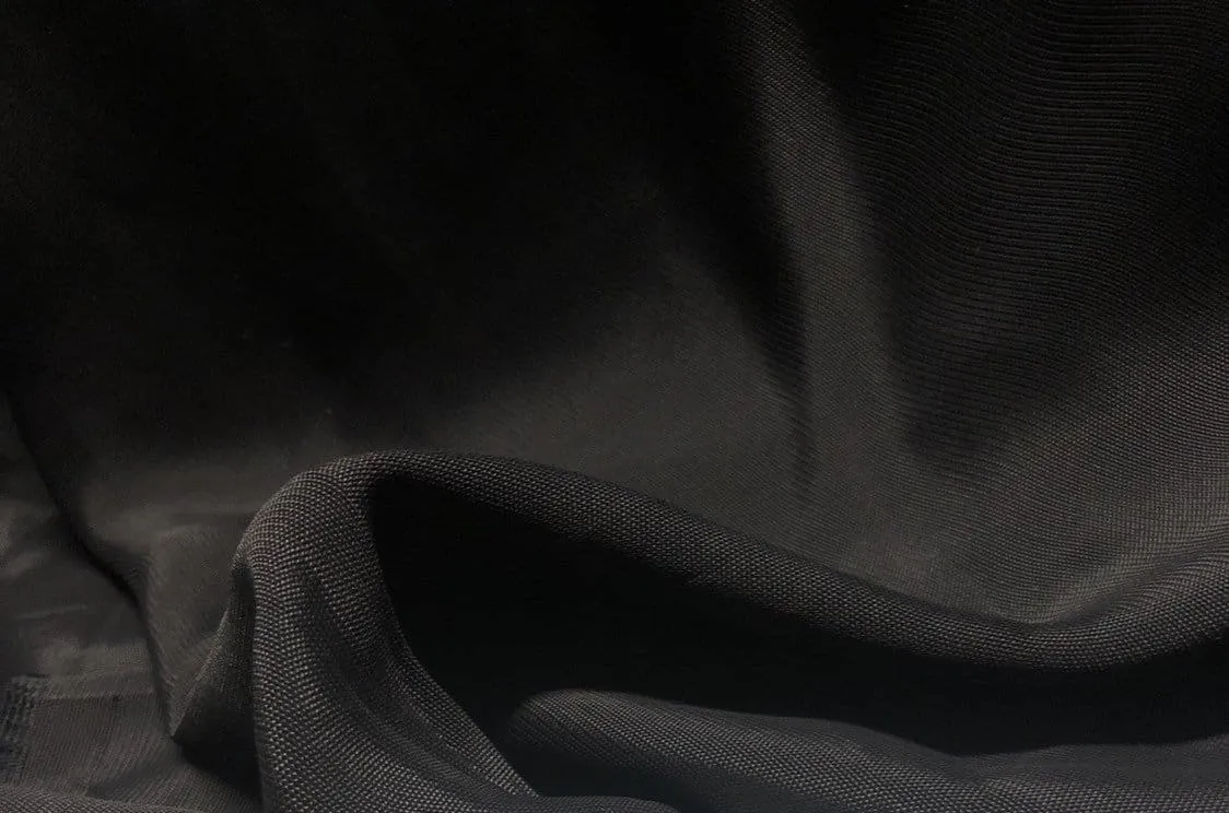 56" Black 100% Rayon 6 OZ Georgette Woven Fabric By the Yard