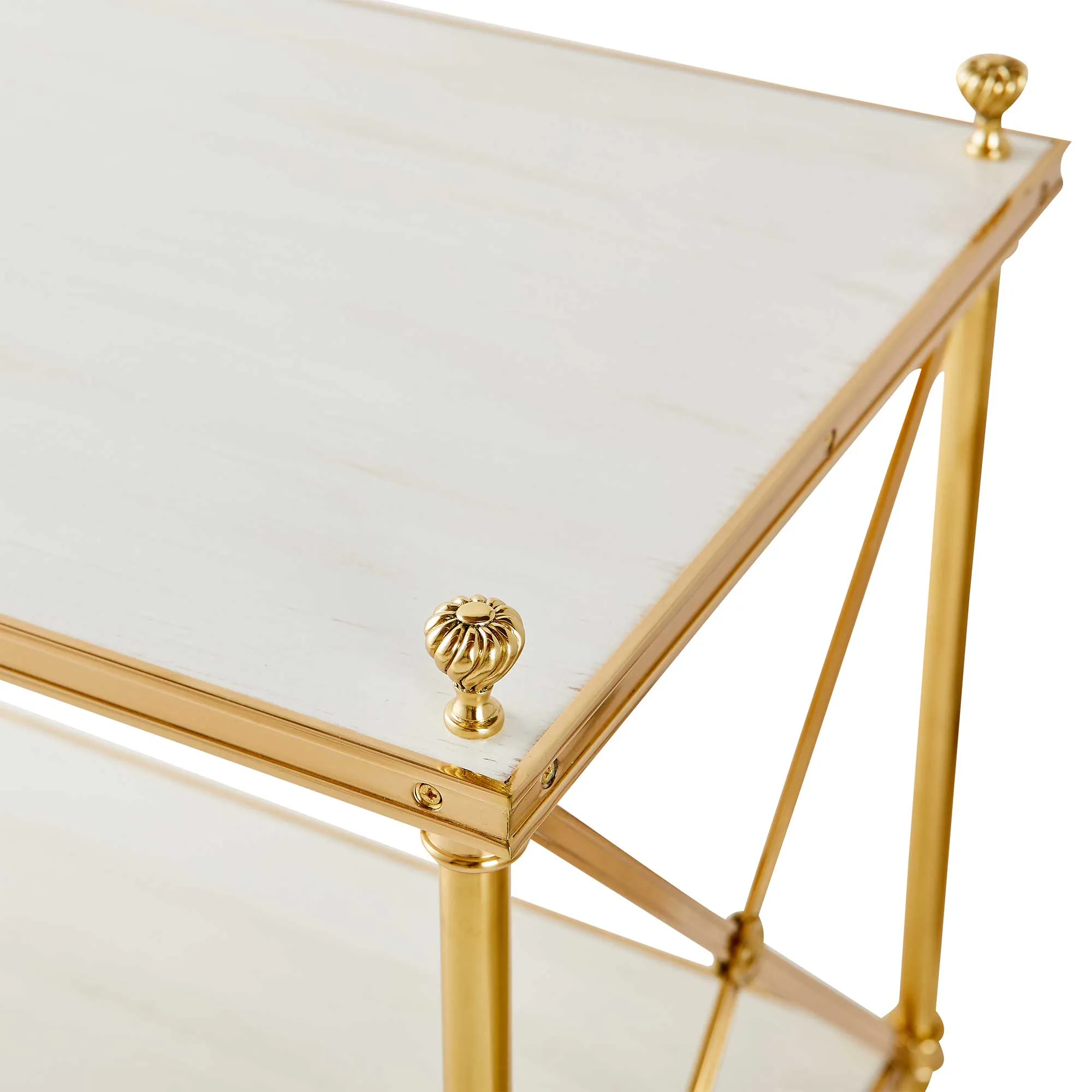 Acacia Brass Side Table