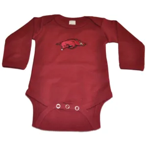 Arkansas Razorbacks TFA Infant Baby Crimson Long Sleeve Creeper Outfit