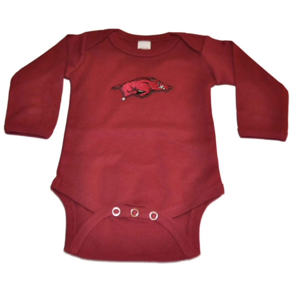 Arkansas Razorbacks TFA Infant Baby Crimson Long Sleeve Creeper Outfit
