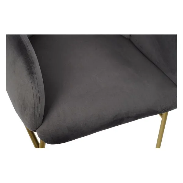 Armchair Dekodonia Grey Polyester Metal Polyester (73 x 63 x 82 cm)