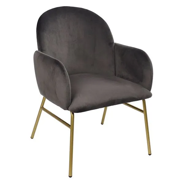 Armchair Dekodonia Grey Polyester Metal Polyester (73 x 63 x 82 cm)