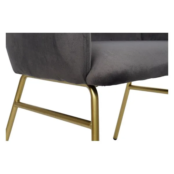Armchair Dekodonia Grey Polyester Metal Polyester (73 x 63 x 82 cm)