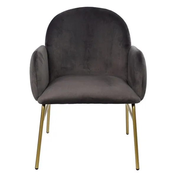 Armchair Dekodonia Grey Polyester Metal Polyester (73 x 63 x 82 cm)