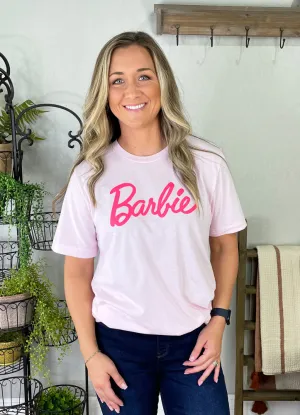 Barbie Graphic Tee in Soft Pink by Ocean & 7th