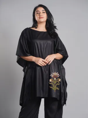 Black Rayon Kaftan - EDELWEISS