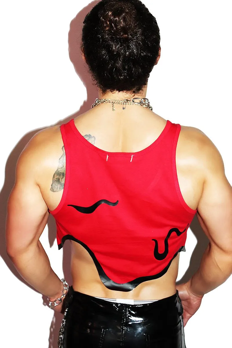 Blood Bath Racerback Crop Tank- Red