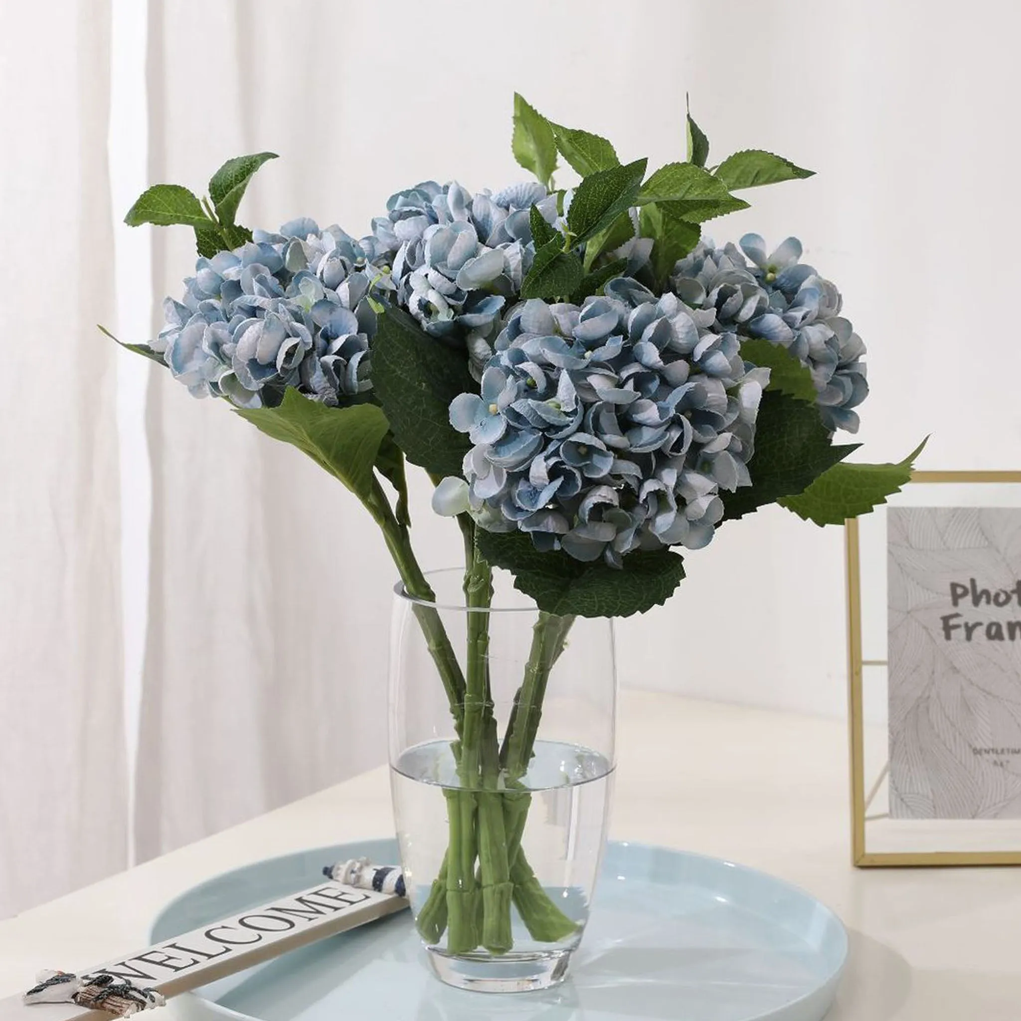 Blue Pink Purple White Silk Hydrangea Flowers