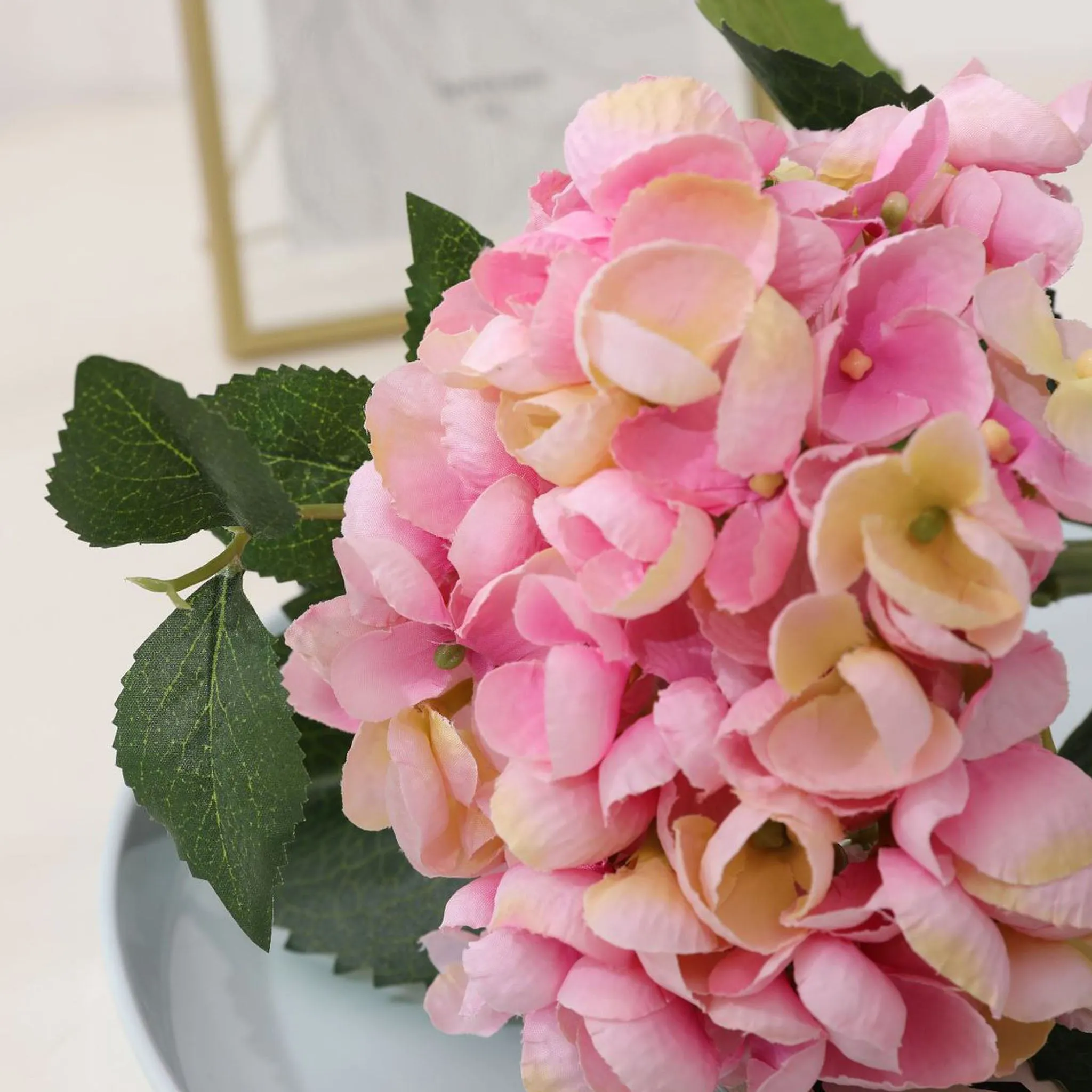 Blue Pink Purple White Silk Hydrangea Flowers