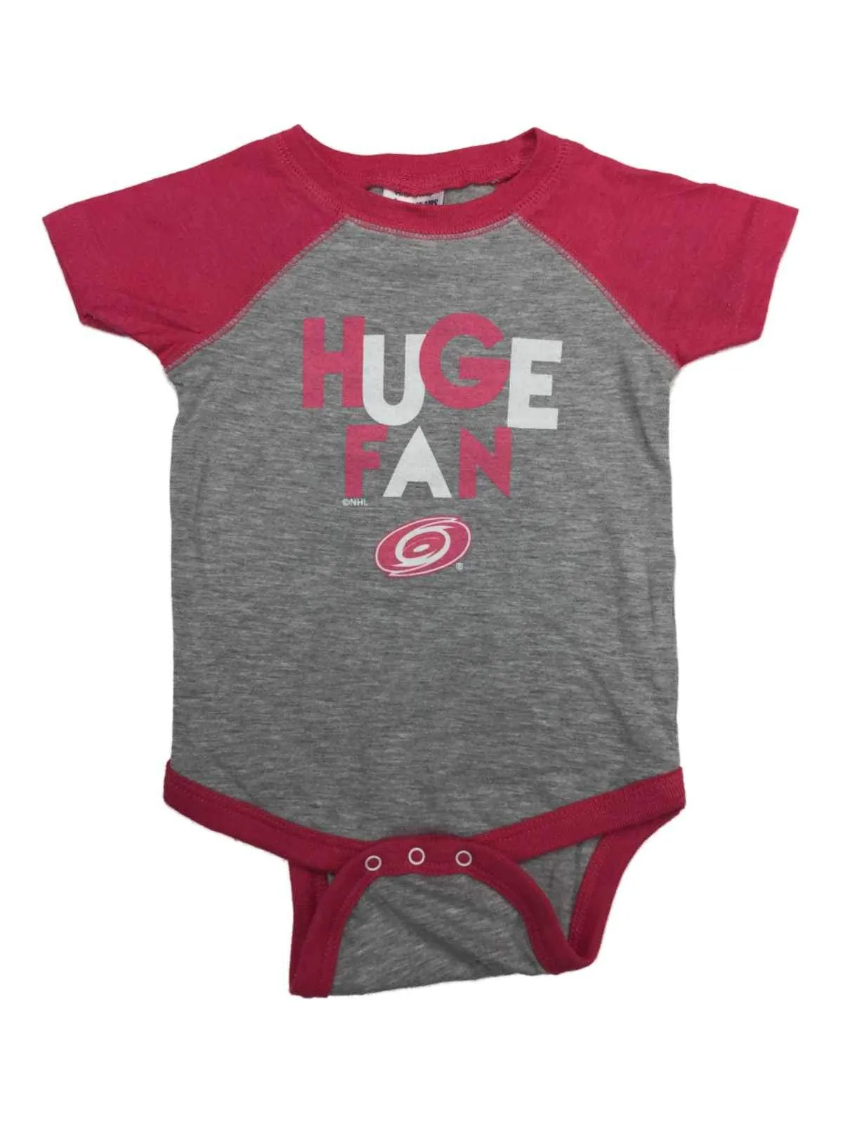 Carolina Hurricanes INFANT BABY Girl Gray & Pink Huge Fan One Piece Outfit