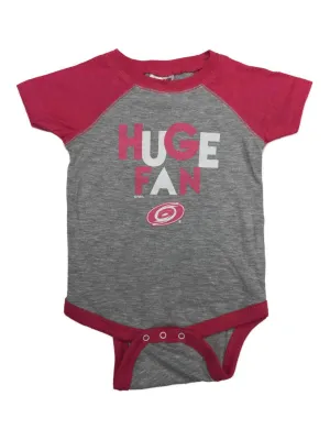Carolina Hurricanes INFANT BABY Girl Gray & Pink Huge Fan One Piece Outfit