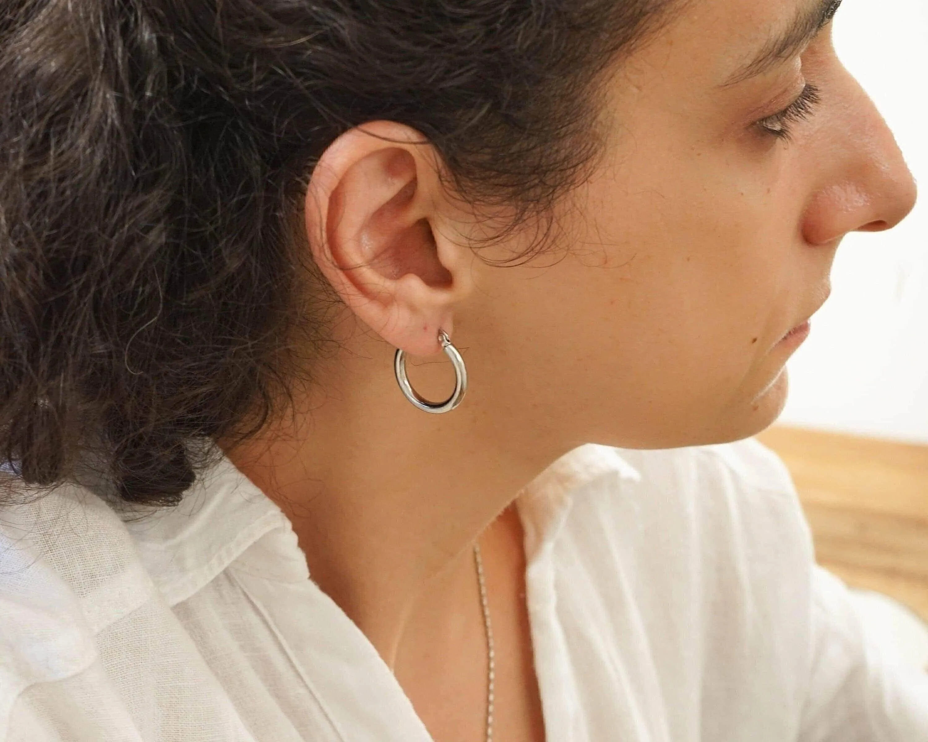Classic Stainless Steel Hoop Earrings