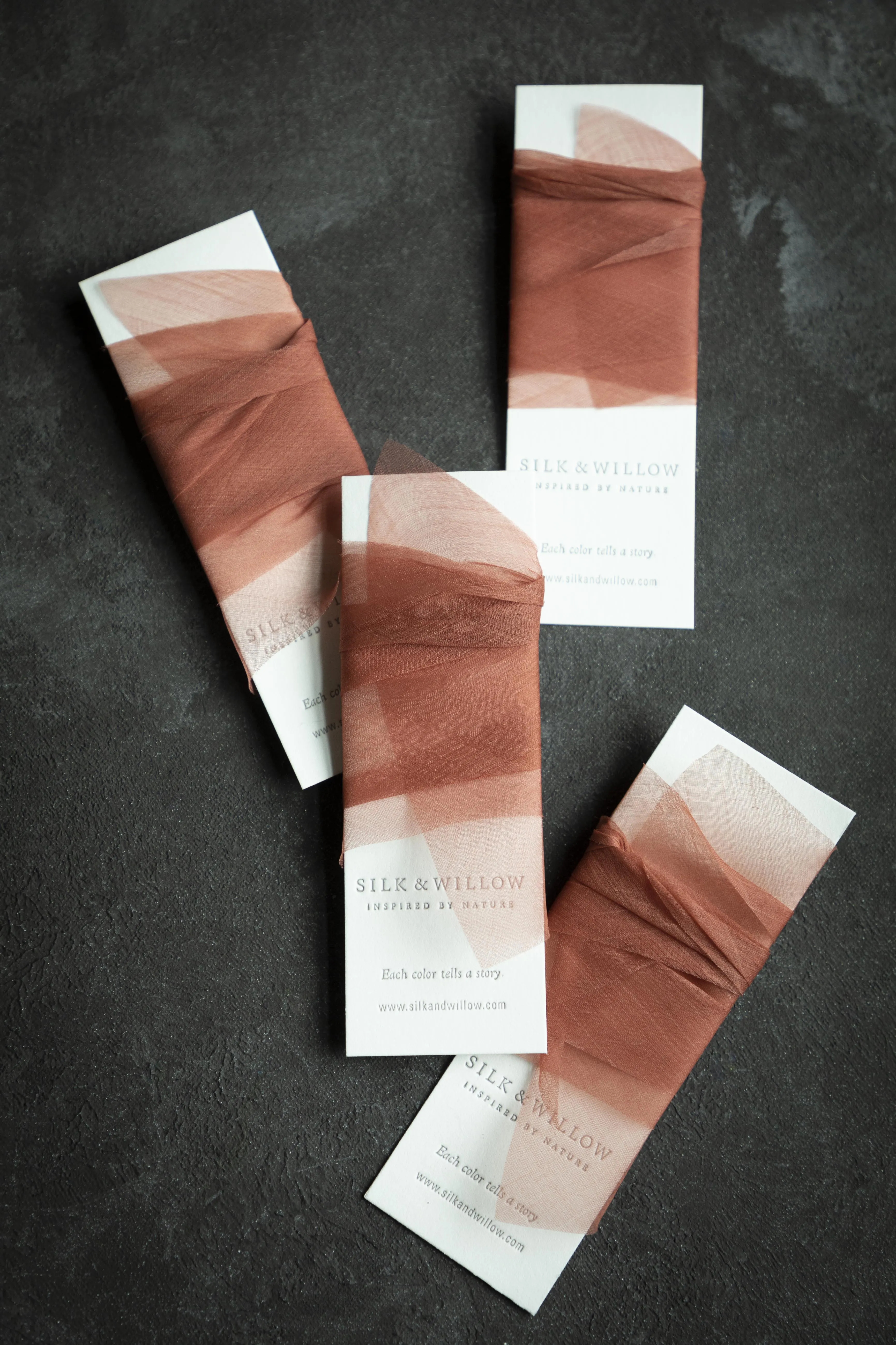 Coral Canna {Organza} Silk Ribbon