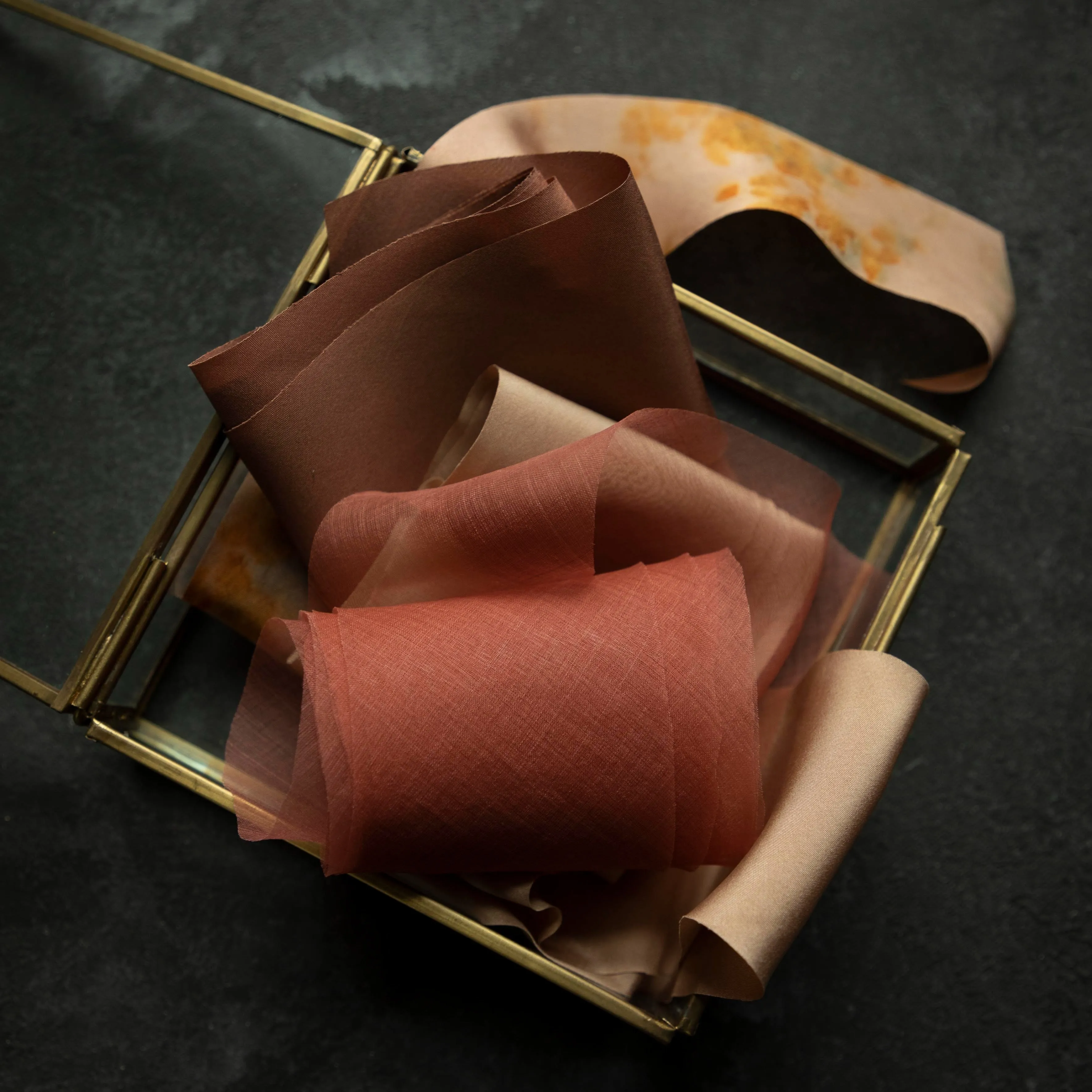 Coral Canna {Organza} Silk Ribbon