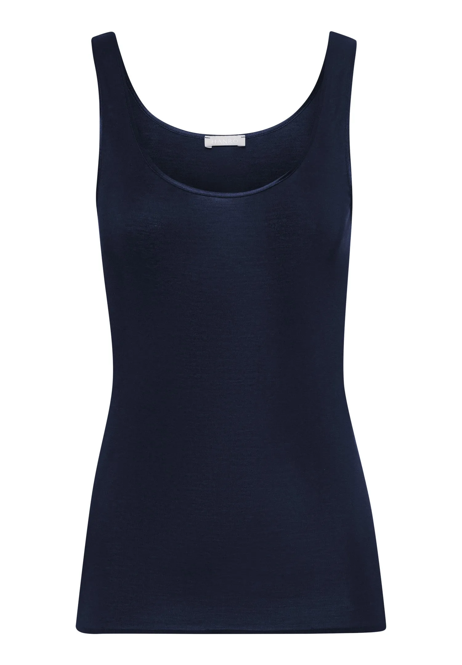 Cotton Seamless Round Neck Cotton Tank Top | Deep Navy 71604-1610