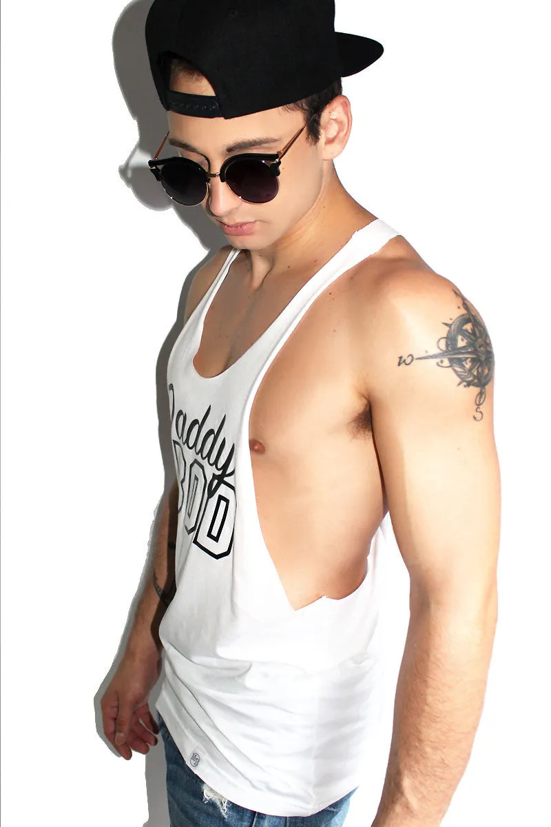 Daddy Bod String Tank- White