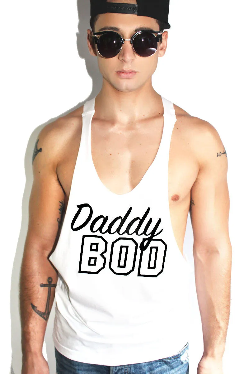 Daddy Bod String Tank- White