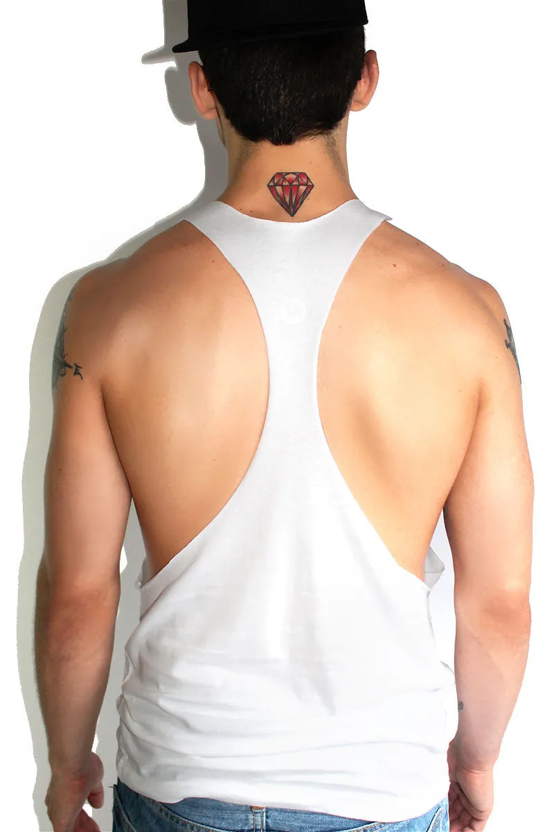 Daddy Bod String Tank- White
