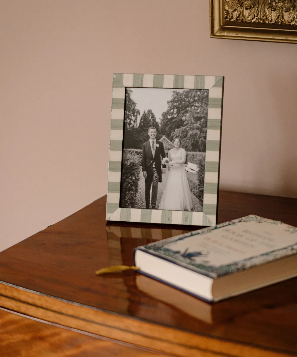 Delilah Striped Photo Frame, Pistachio