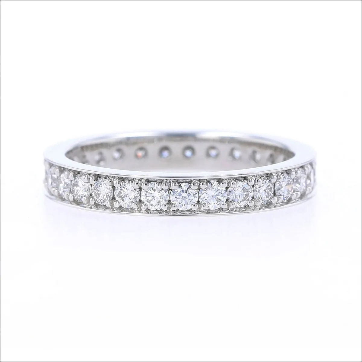 Diamond 1.15cttw Bead Set Bright Cut Eternity Band Platinum