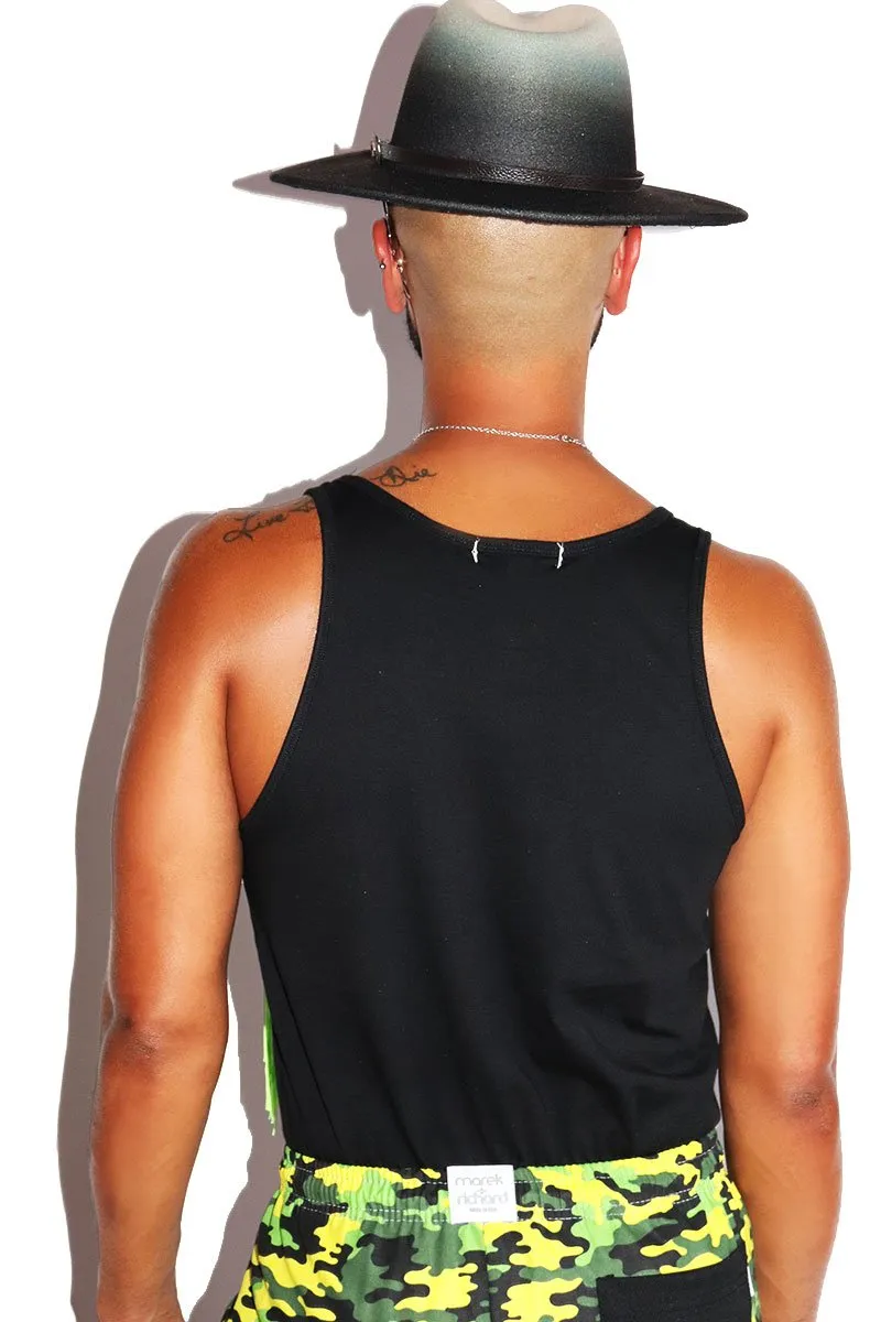 Festival Fringe Racerback Tank- Neon Green
