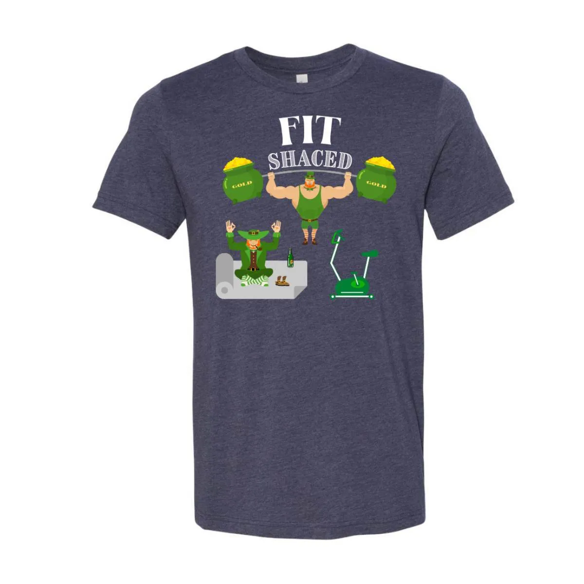 Fit Shaced St. Patrick's Day T-Shirt - Heather Midnight Navy