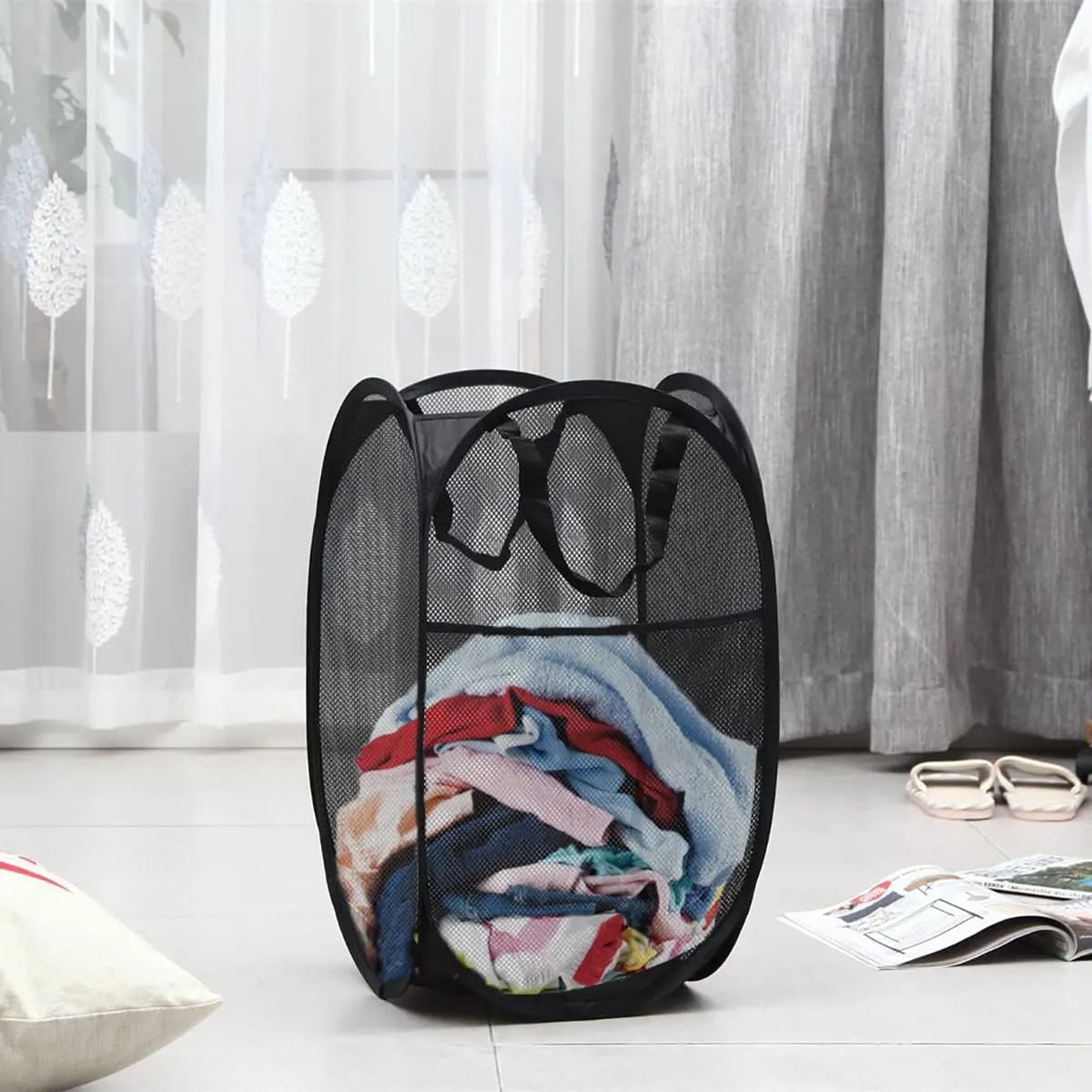 Folding Laundry Basket Organizer For Dirty Clothes Bathroom Clothes