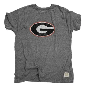 Georgia Bulldogs Retro Brand Gray Soft Tri-Blend Short Sleeve T-Shirt