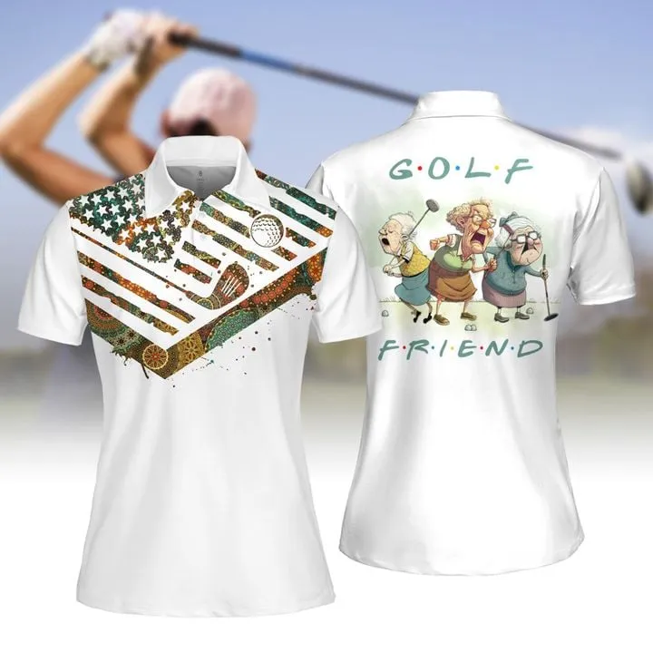 Golf Friends Grandmas Women Polo Shirt, Women Sleeveless Polo Shirt, Ladies Sleeveless Golf Shirt