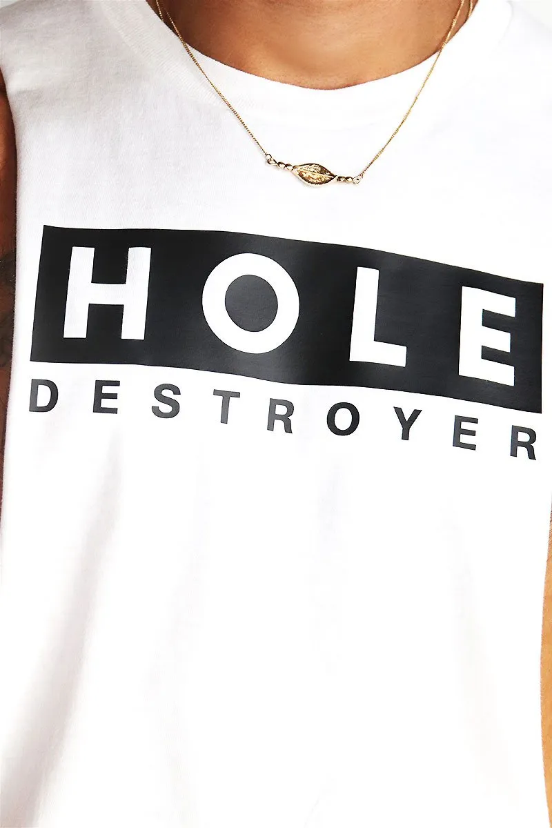 Hole Destroyer Low Arm Shredder Tank-White
