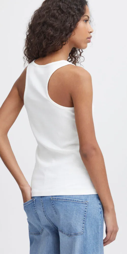 Ichi Ribbed Tank, off-white
