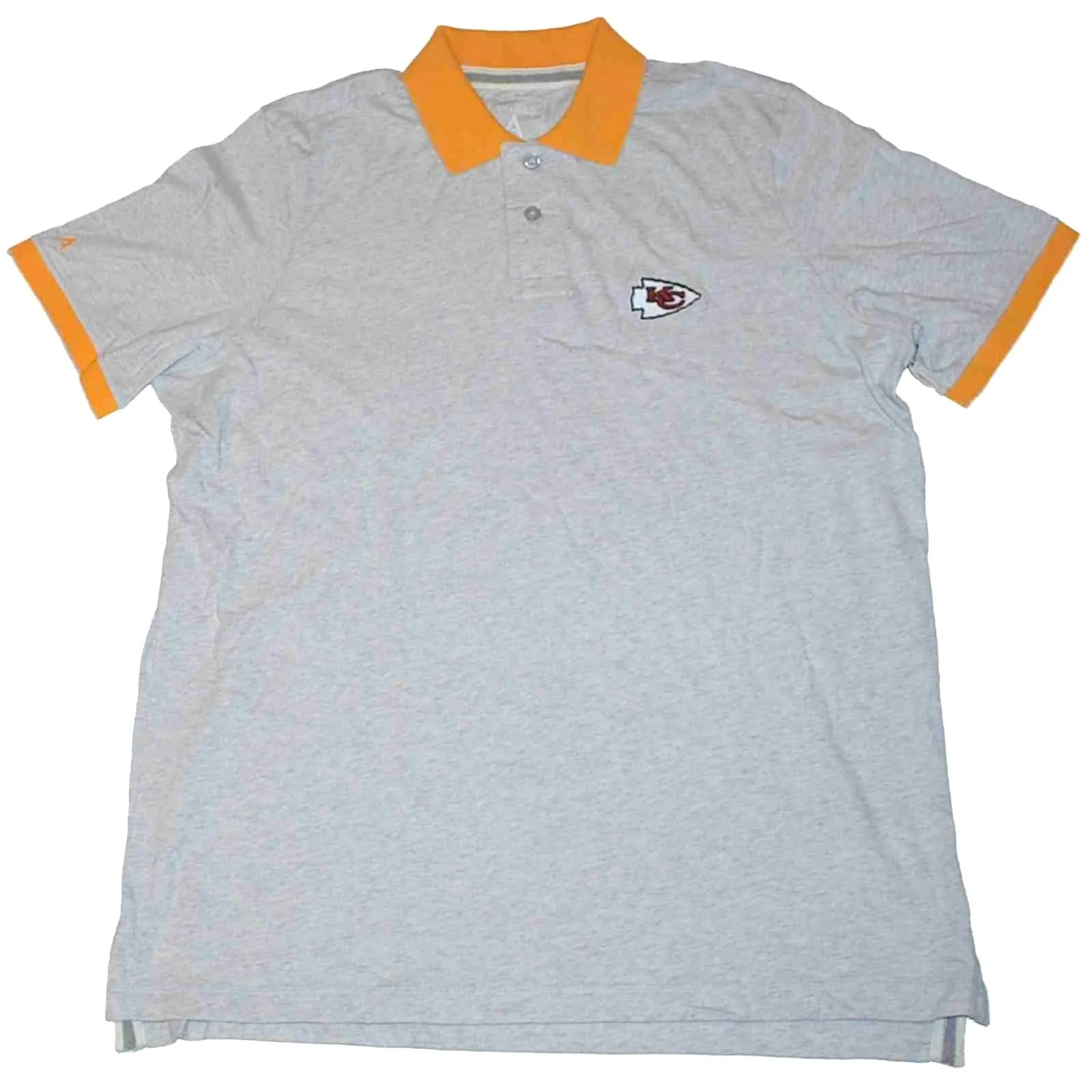 Kansas City Chiefs Men's Antigua Short Sleeve Shirt Gray Yellow (L)