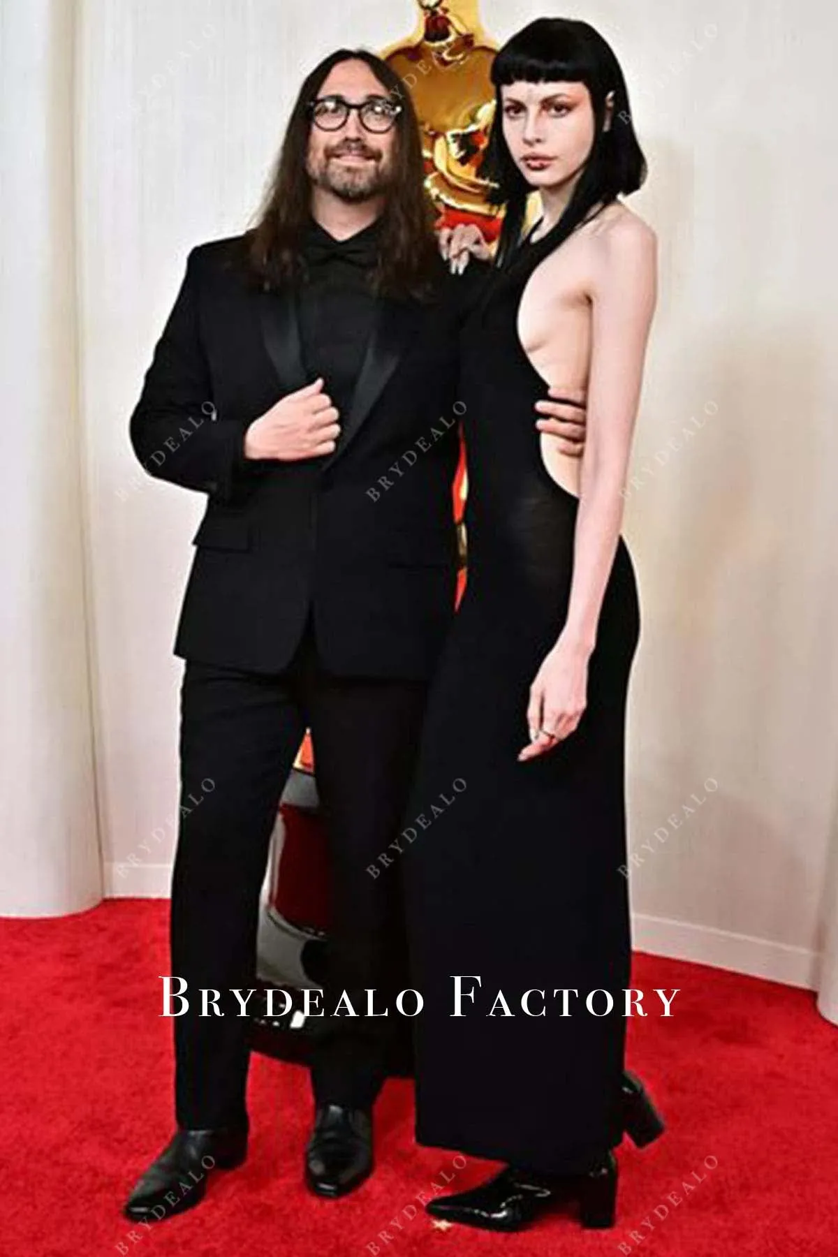 Kemp Muhl 2024 Oscars Black Sleeveless Dress
