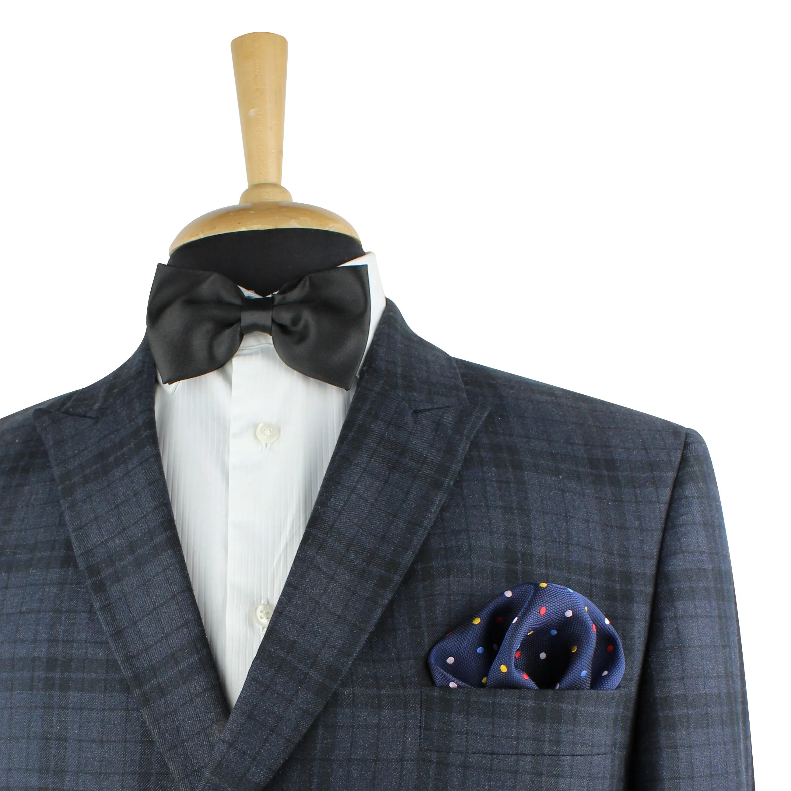 Kovove The Rainbow Polka Dot Blue Necktie and Pocket Square Gift Box