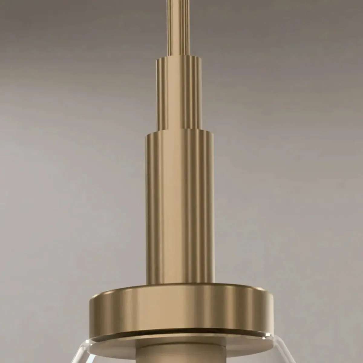 Madden 15" 1-Light Mini Pendant Light with Clear Glass, Champagne Bronze Finish