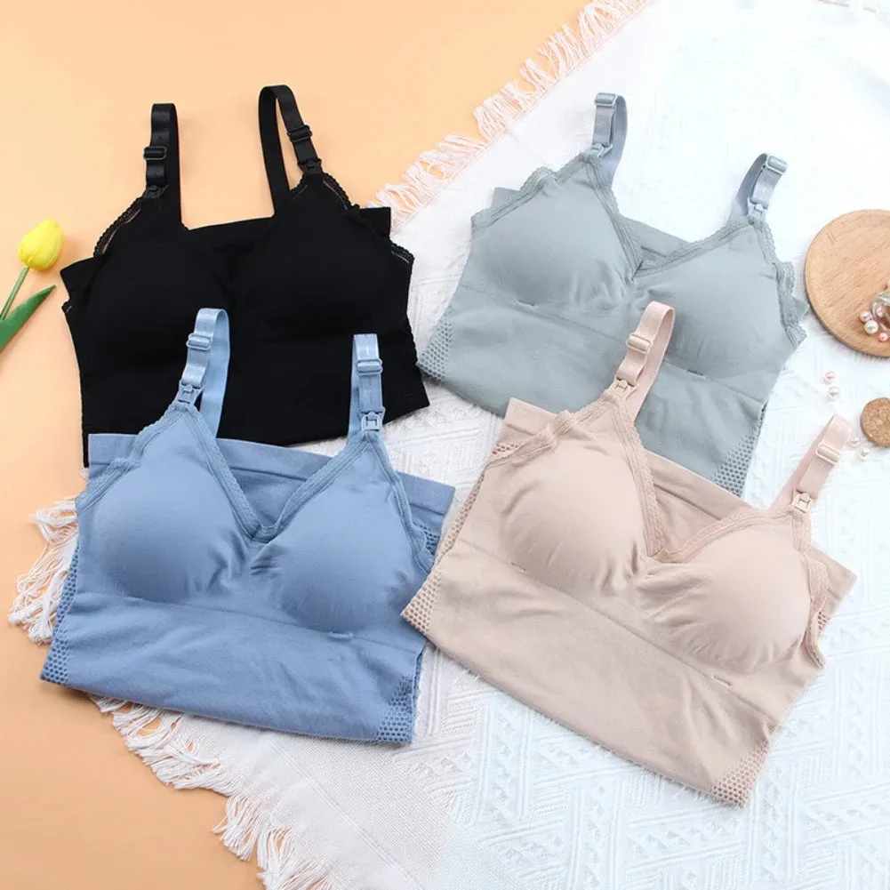 Maternity Clothing Cotton Solid Sling Vest Pregnant Nursing Women High Support Comfortable Tank Top Cool Versatile Undershirt