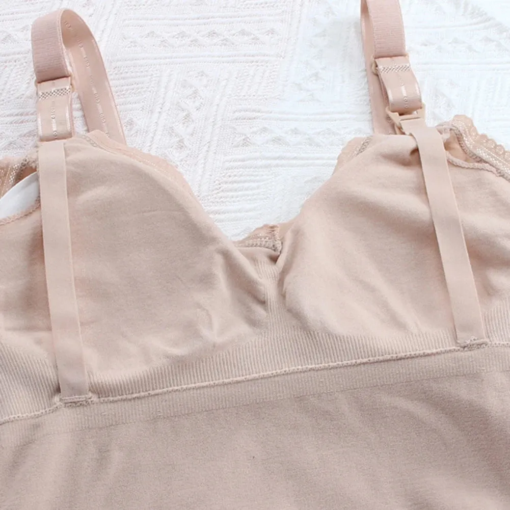 Maternity Clothing Cotton Solid Sling Vest Pregnant Nursing Women High Support Comfortable Tank Top Cool Versatile Undershirt