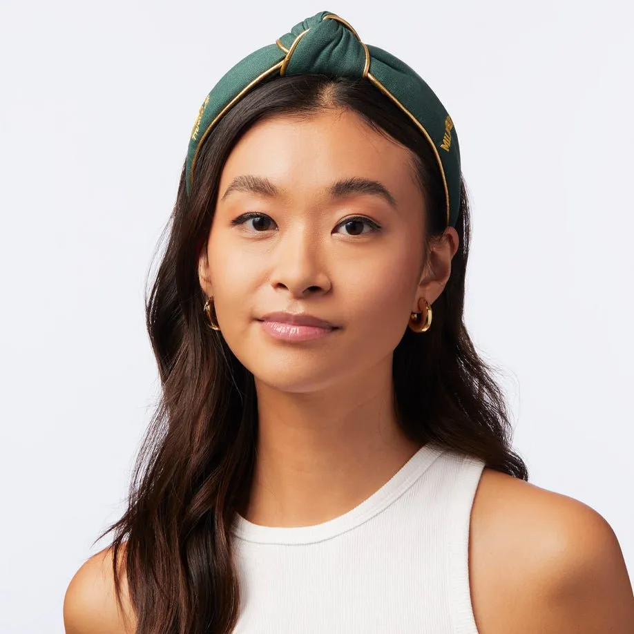 MILWAUKEE BUCKS LELE SADOUGHI / NBA GREEN EMBROIDERED KNOTTED HEADBAND