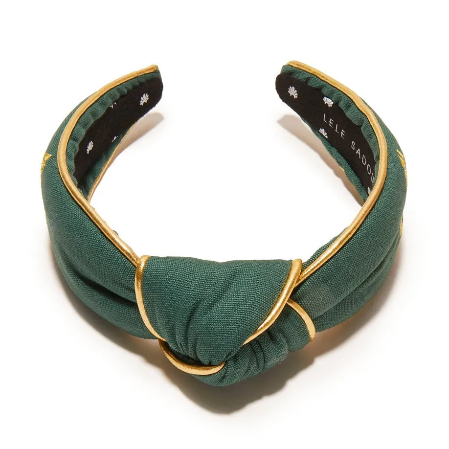 MILWAUKEE BUCKS LELE SADOUGHI / NBA GREEN EMBROIDERED KNOTTED HEADBAND