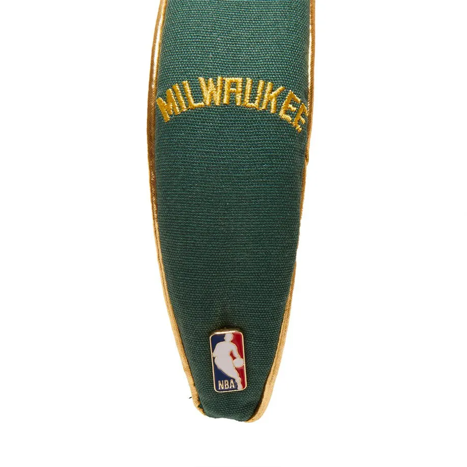 MILWAUKEE BUCKS LELE SADOUGHI / NBA GREEN EMBROIDERED KNOTTED HEADBAND