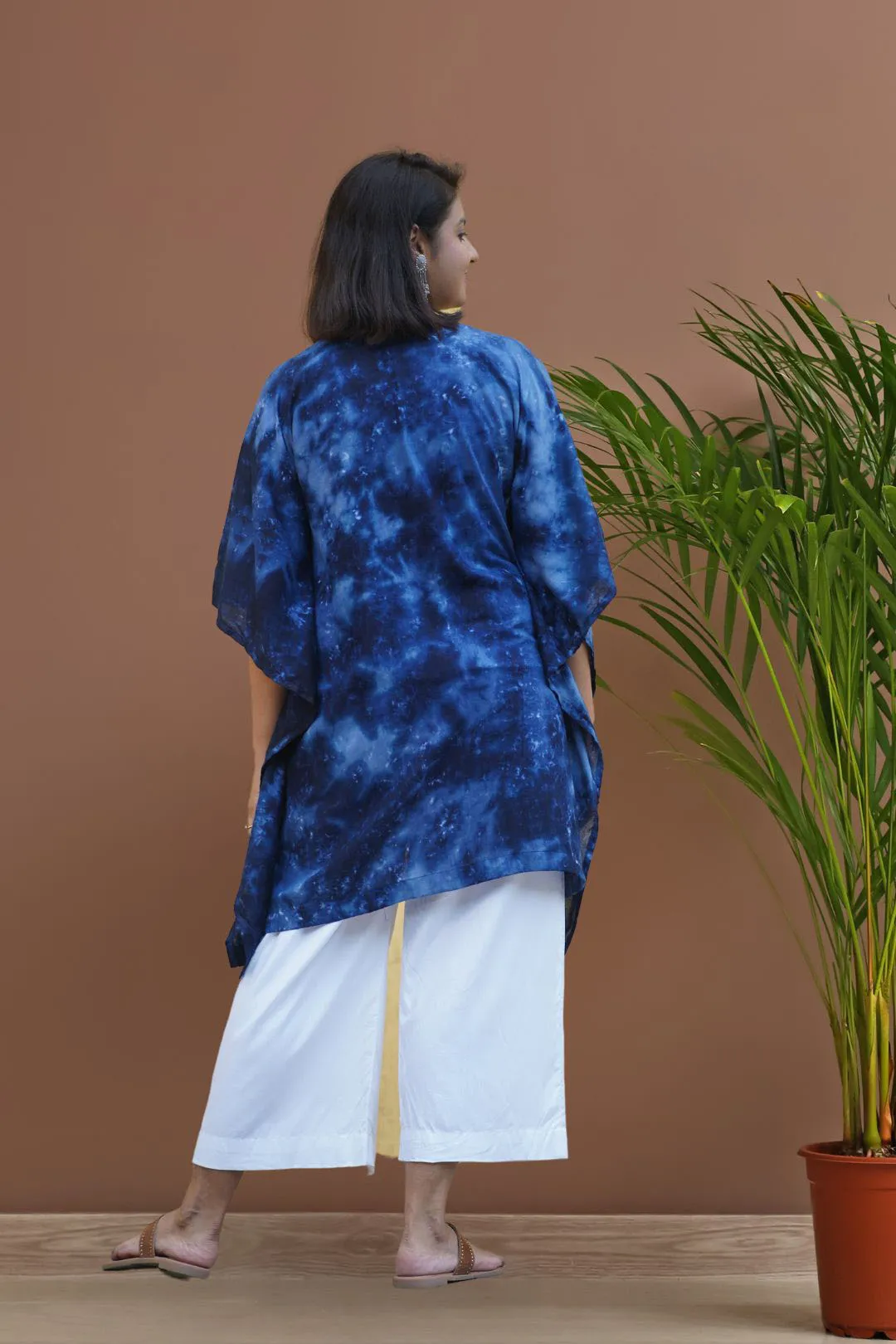 Navy Rayon TieDyeKurta - IndigoSwirls