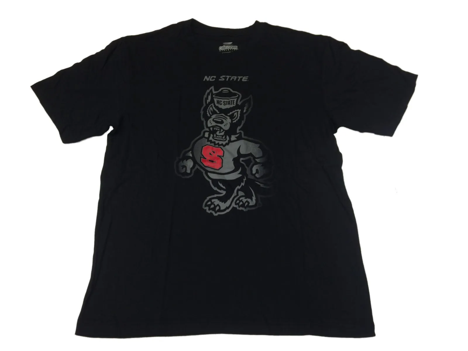 NC State Wolfpack Colosseum Black Short Sleeve Crew Neck T-Shirt (L)