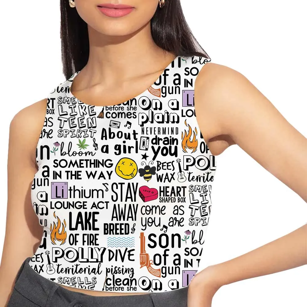 Nirvana AOP Crop Tank