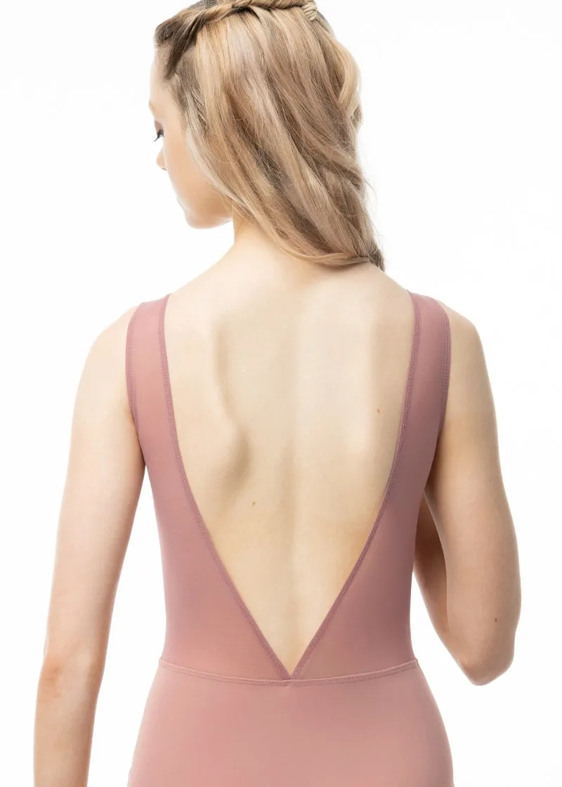 ON SALE Emma Pinch Front Tank Leotard (Mauve)