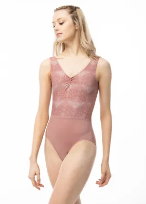 ON SALE Emma Pinch Front Tank Leotard (Mauve)
