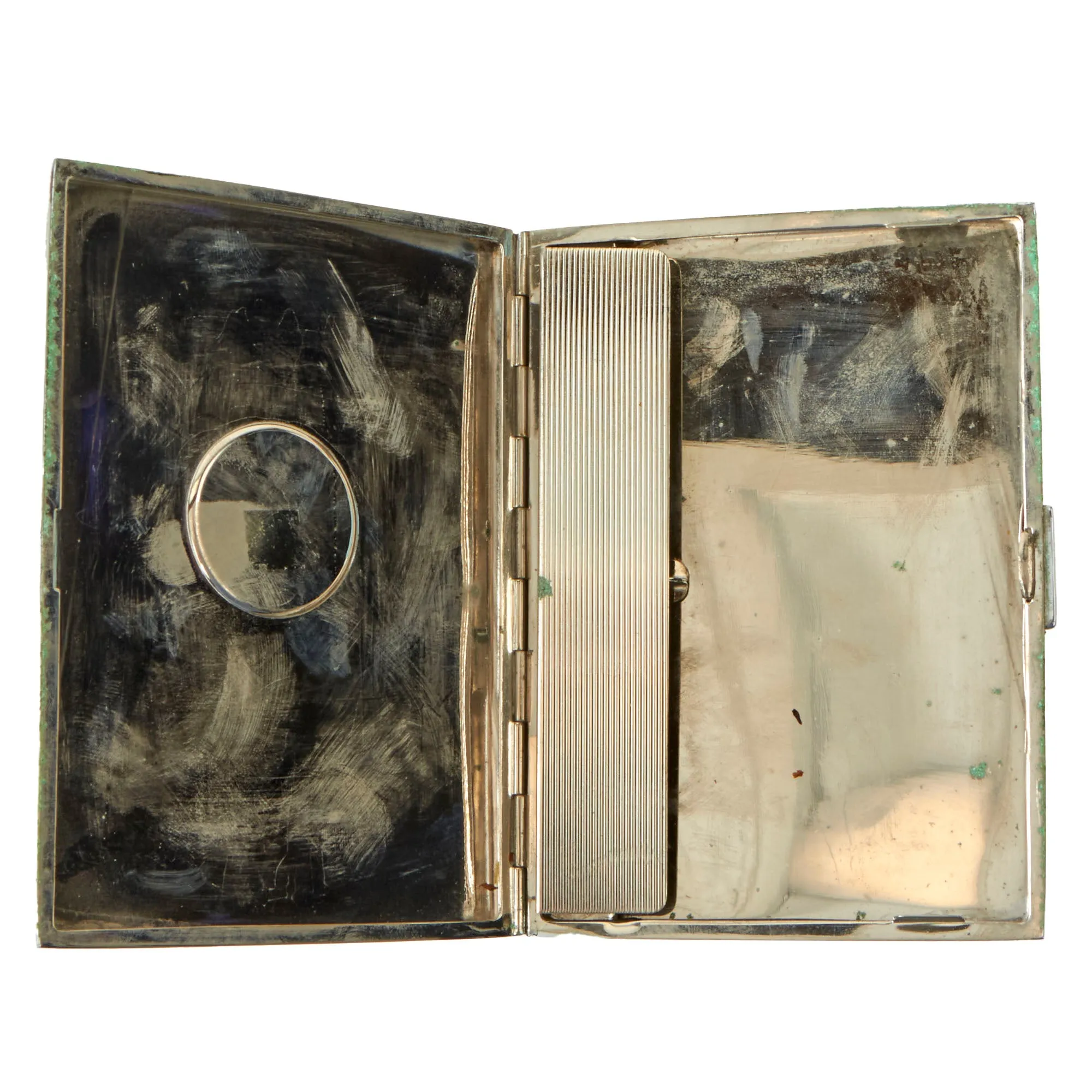 Original U.S. WWII Era Tank Destroyer Battalion Presentation Cigarette Case For R.H. Johnson, 8th Air Force
