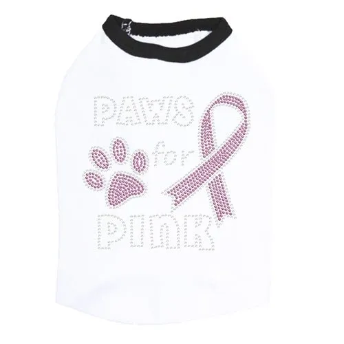 Paws for Pink Rhinestone Tanks - Many Colors