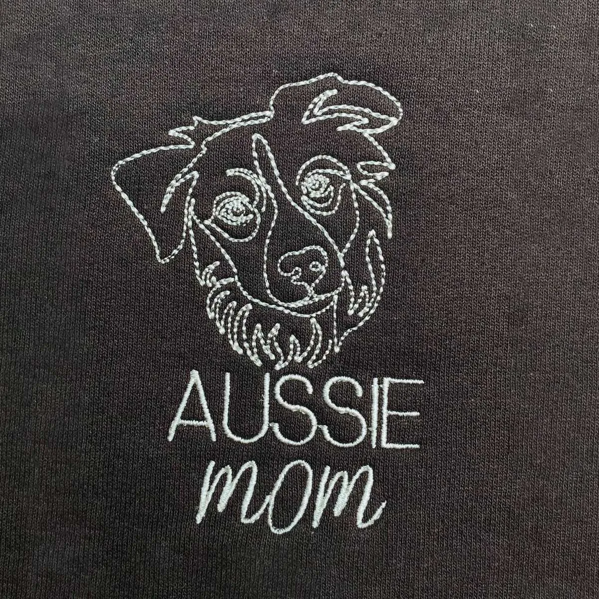 Personalized Australian Shepherd Dog Mom Embroidered Polo Shirt, Custom Polo Shirt with Dog Name, Best Gifts For Australian Shepherd Owners